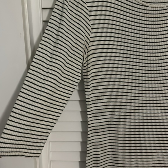 Striped Black and White Dress - Picture 3 of 4